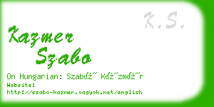 kazmer szabo business card